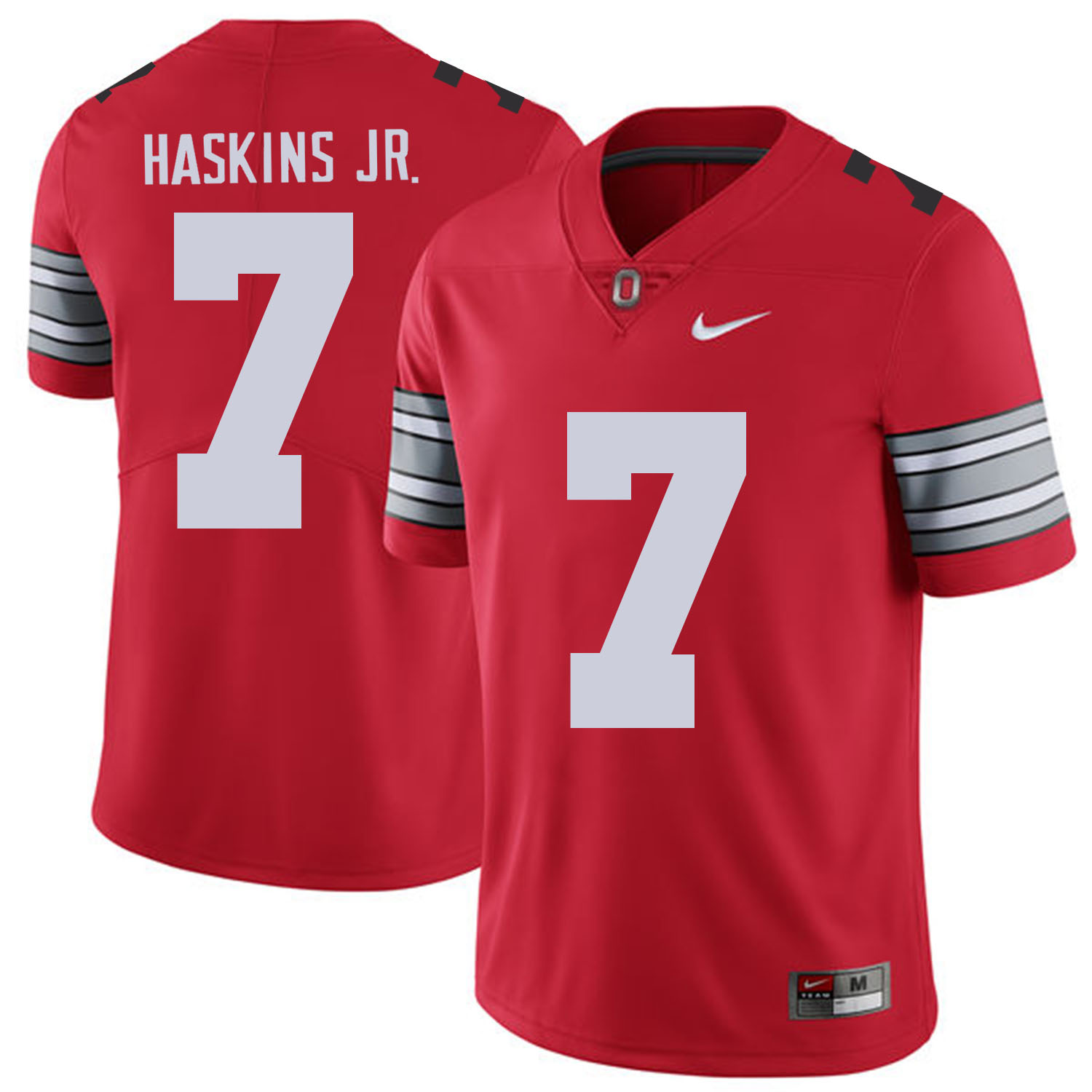 Men Ohio State 7 Haskins jr Red Customized NCAA Jerseys